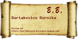 Bartakovics Borsika névjegykártya